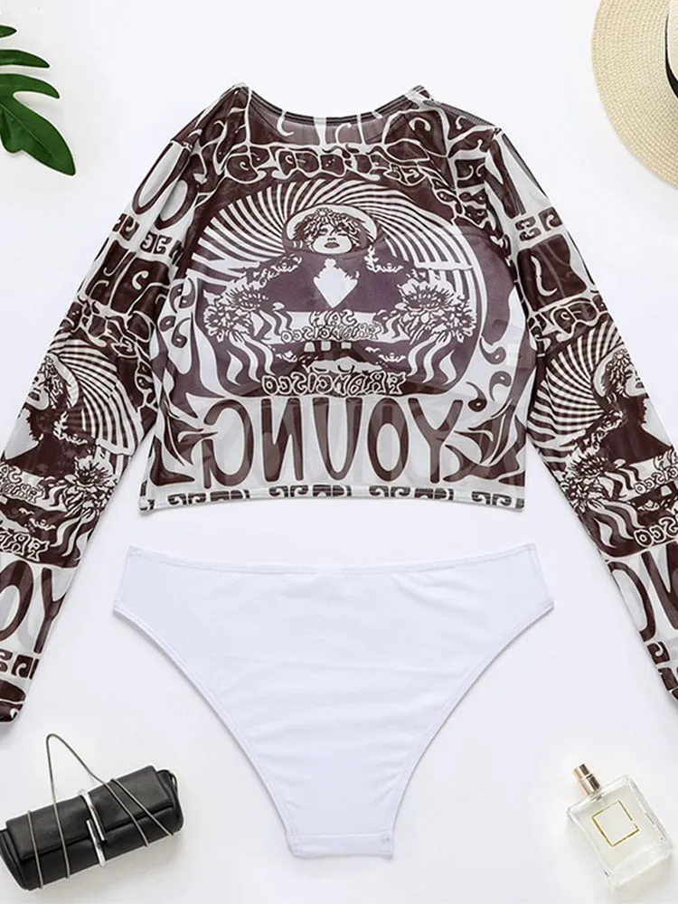 In-X Long sleeves High neck bikini
