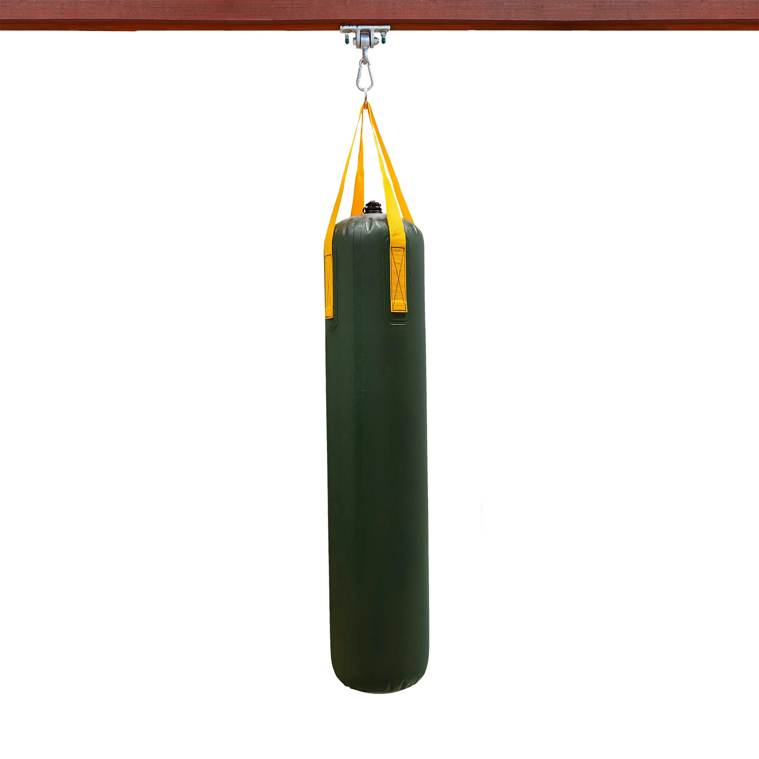 Inflatable Punching Bag Green with Yellow Straps