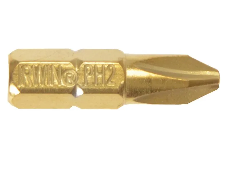 IRWIN Screwdriver Bits Phillips Ph3 25Mm Titanium Pack Of 10