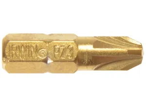 IRWIN Screwdriver Bits Pozi Pz3 25Mm Titanium Pack Of 10