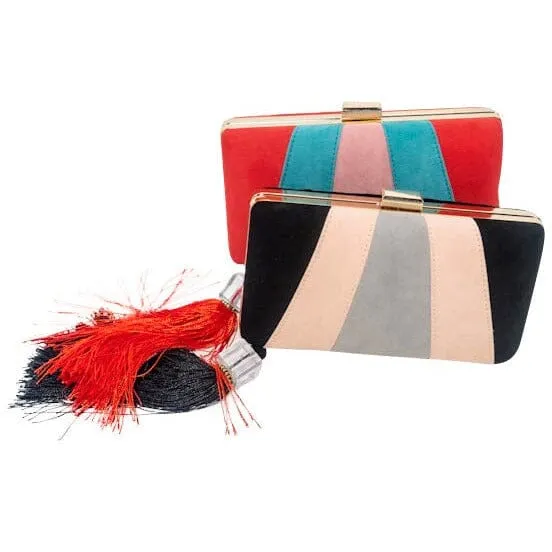 Isis tricolor tassel clutch (2 Colors)