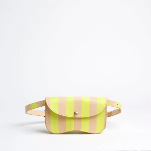 Island Stripe Faba in Vachetta and Neon Green
