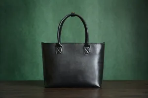 Italian Vegetable Tanned Leather Tote Bag, Women Shopper BagShoulder Bag D013