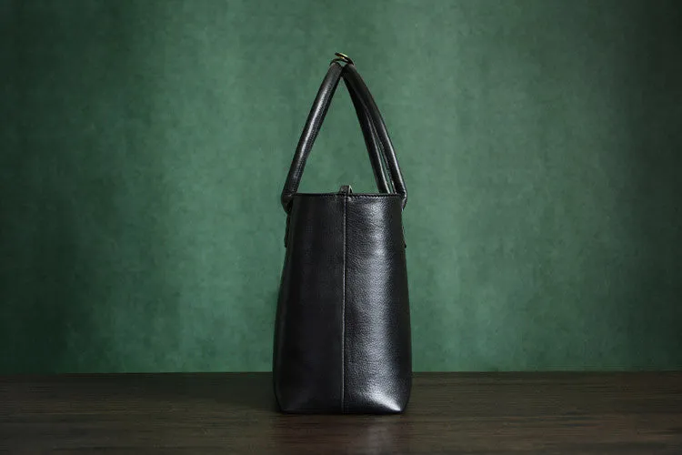 Italian Vegetable Tanned Leather Tote Bag, Women Shopper BagShoulder Bag D013