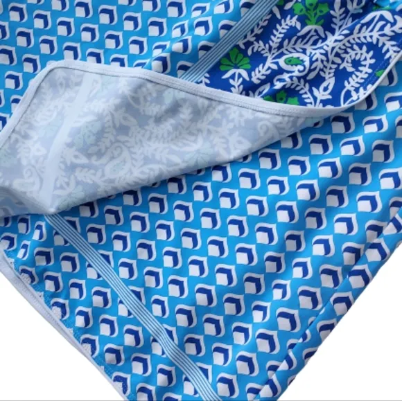 J. McLaughlin Blue White Print Skort Skirt  XS