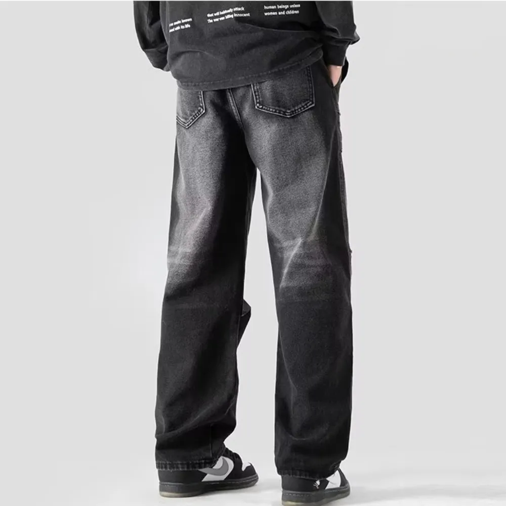 Japanese Multi-Pocket Drawstring Jeans