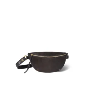 Jerome Dreyfuss Lino Banane Bag in Black Suede