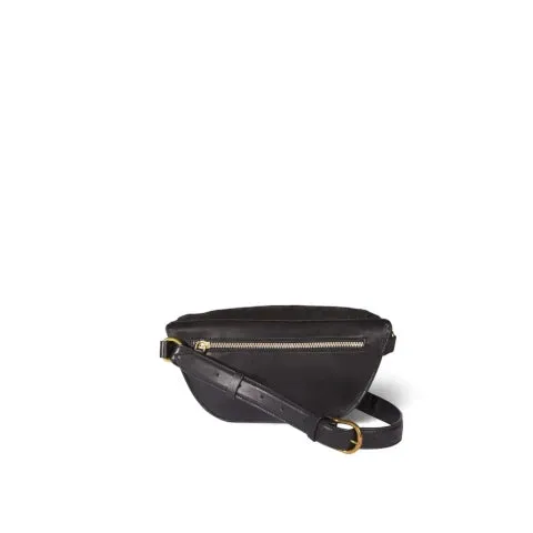 Jerome Dreyfuss Lino Banane Bag in Black Suede