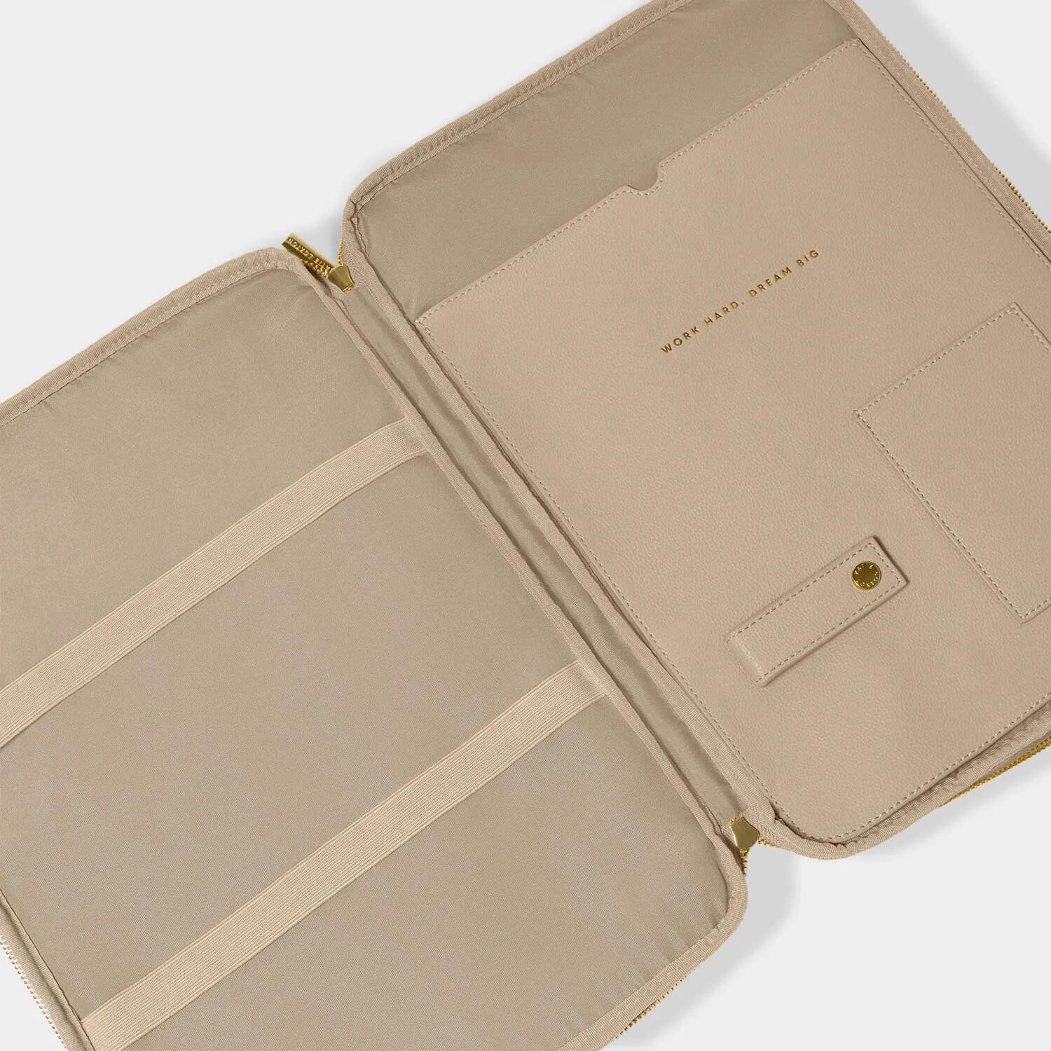 Katie Loxton Folio Laptop Case - Light Taupe