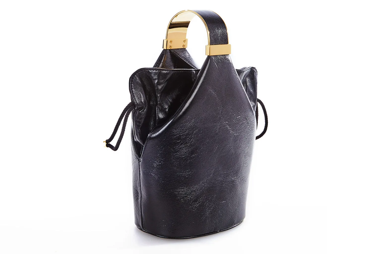 Kit Bracelet Bag in Black Leather