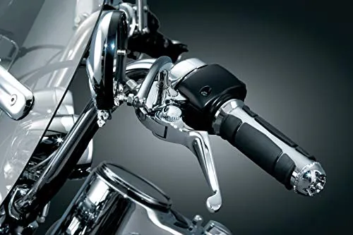 Kuryakyn 1080 Motorcycle Handlebar Accessory: Boss Blades Adjustable Clutch Lever for 1996-2017 Harley-Davidson Motorcycles with Cable Clutch, Chrome, 1 Pair