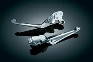 Kuryakyn 1080 Motorcycle Handlebar Accessory: Boss Blades Adjustable Clutch Lever for 1996-2017 Harley-Davidson Motorcycles with Cable Clutch, Chrome, 1 Pair