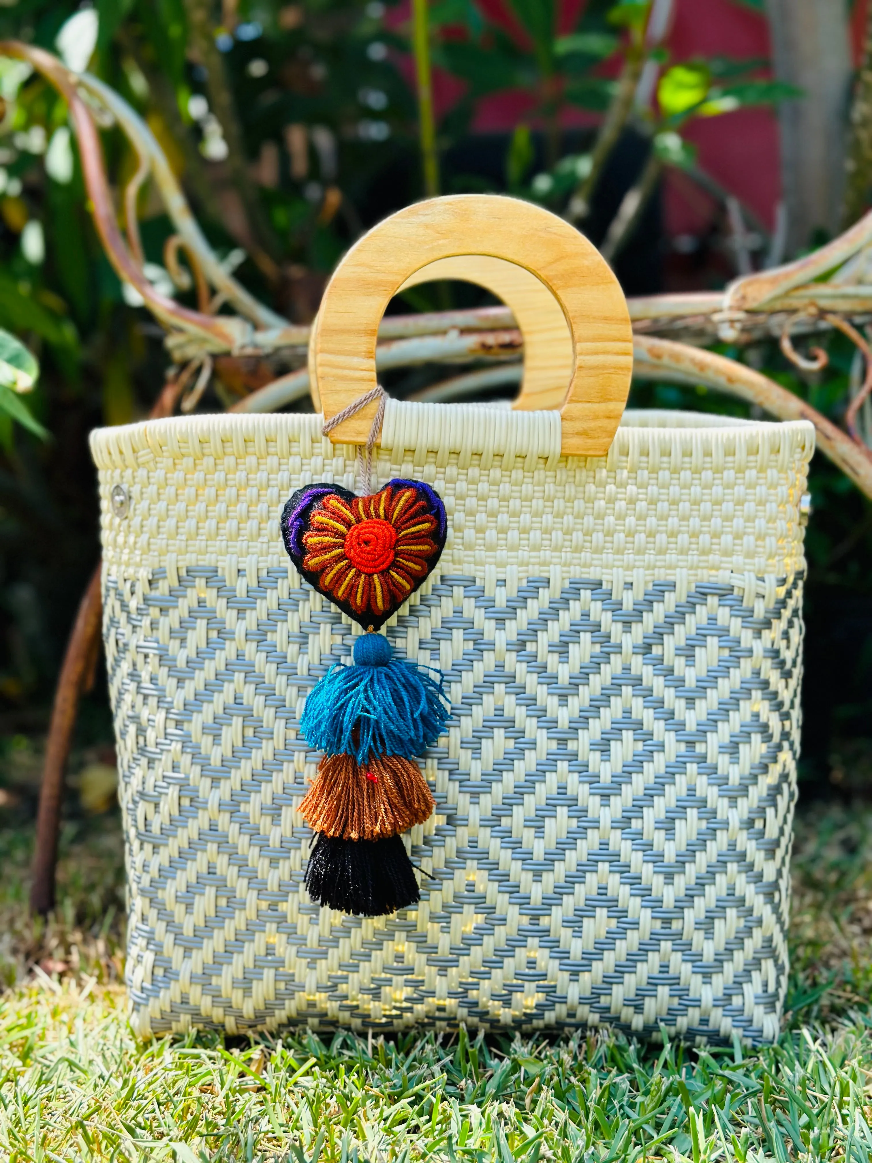 La Adriana Wooden Handle Tote