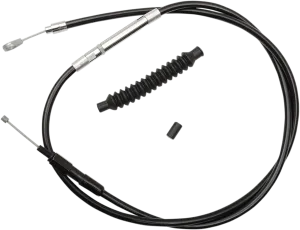 LA Choppers LA-8110C16B Black Vinyl-Coated Stainless Steel Clutch Line Kit - 15-17in. Ape Hangers