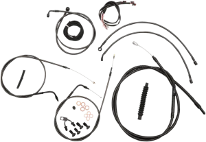 LA Choppers LA-8150KT2-19M Complete Handlebar Cable and Brake Line Kit - Midnight