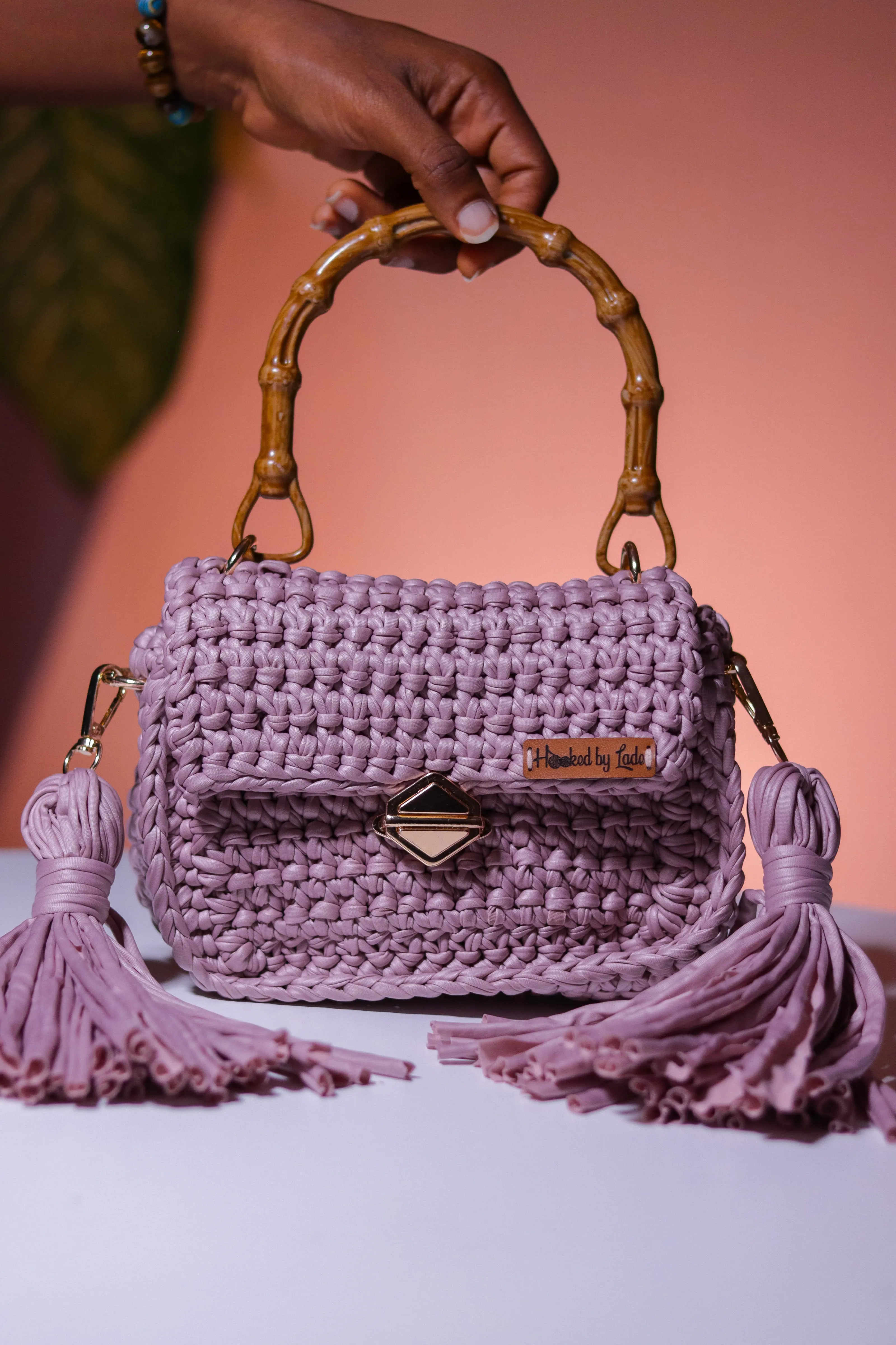 ‘Laolu’ Fling bag with double sided fringe