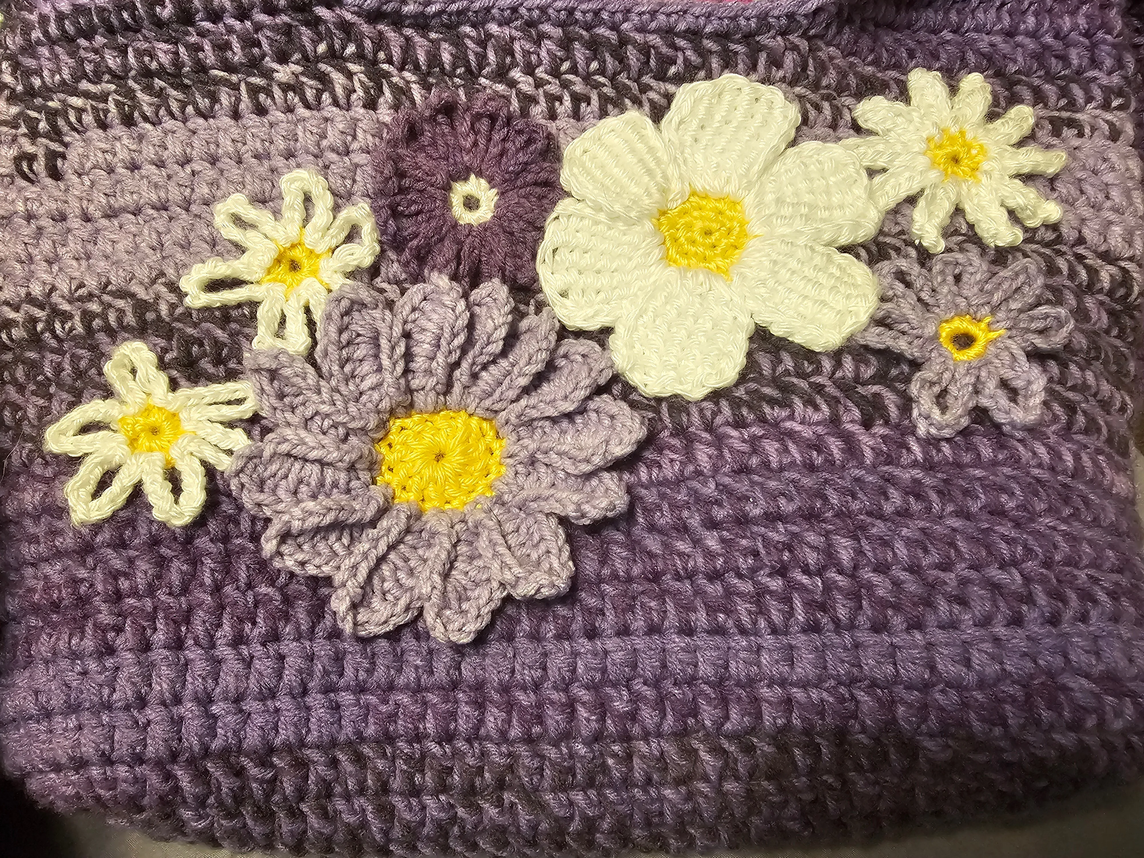 Large Crochet Hobo Bag