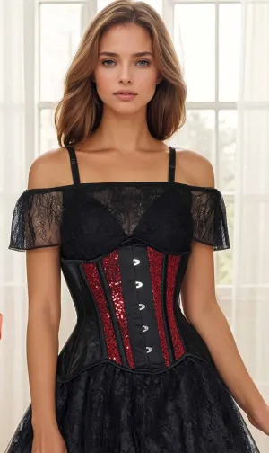Launfal Couture Mesh Sequin Corset