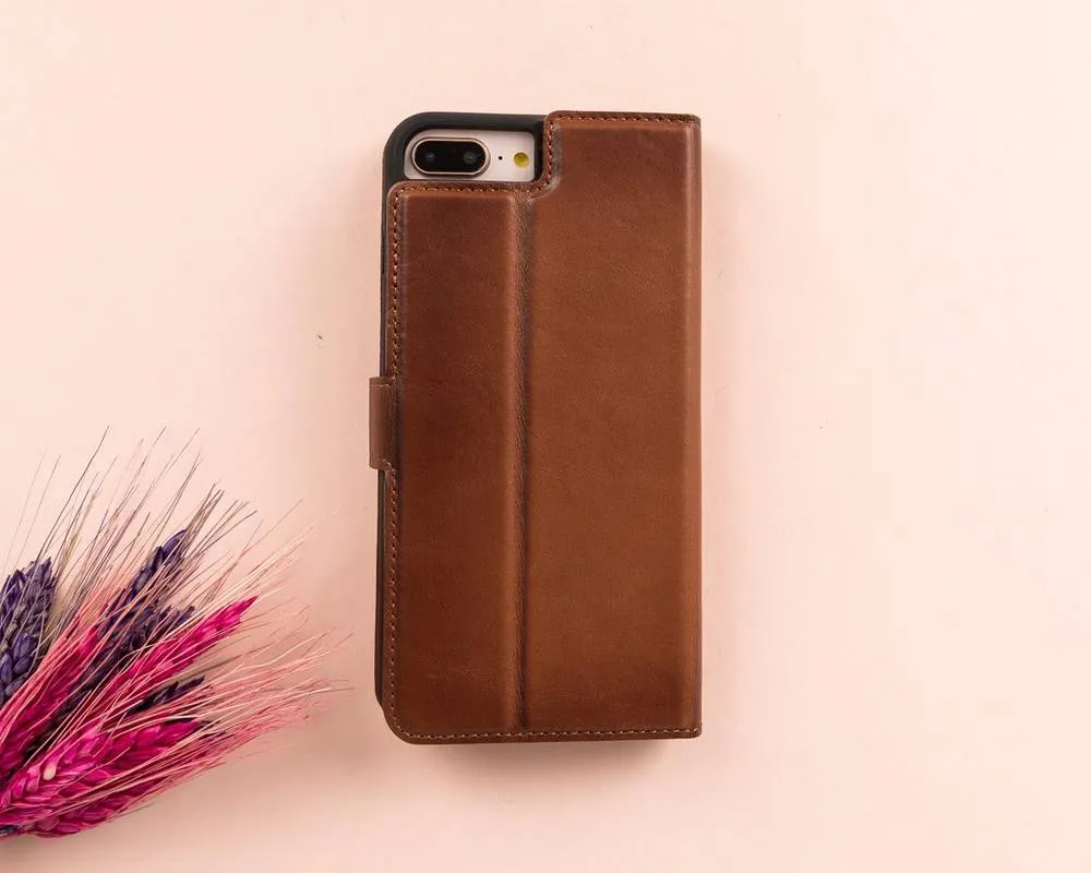 Leather Magnetic Detachable Wallet Case for iPhone 7 Plus /8 Plus