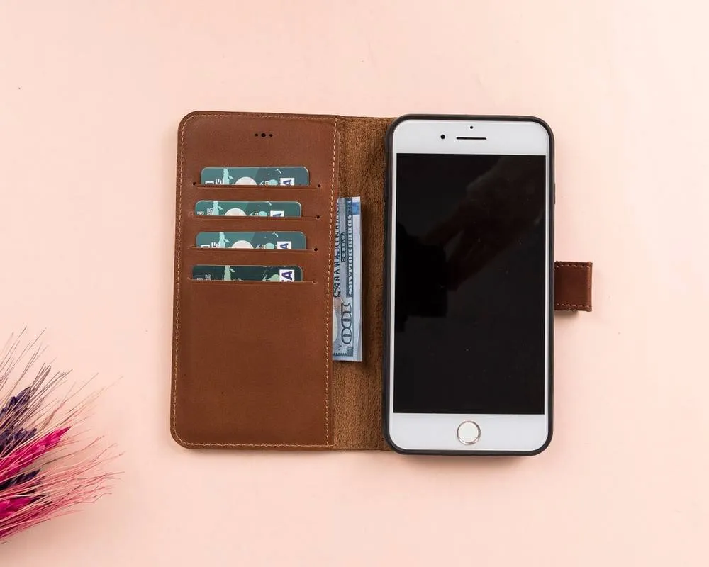 Leather Magnetic Detachable Wallet Case for iPhone 7 Plus /8 Plus
