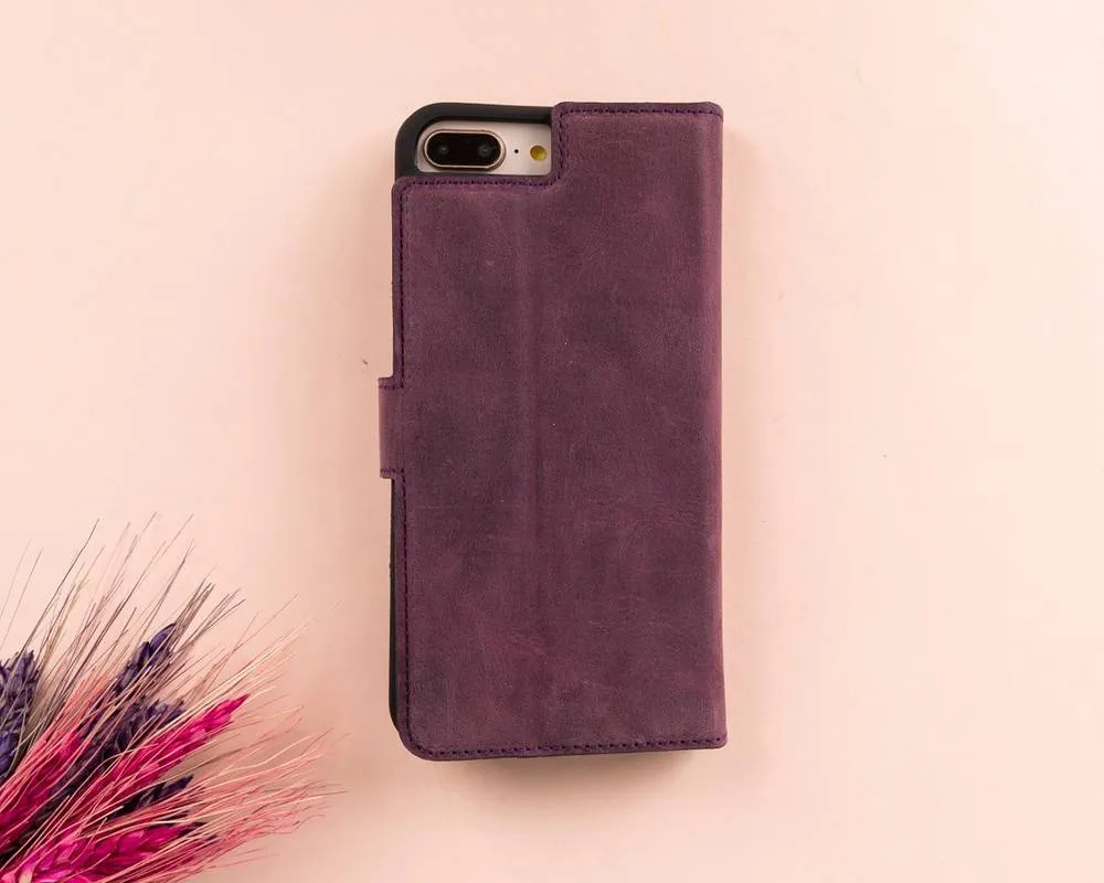 Leather Magnetic Detachable Wallet Case for iPhone 7 Plus /8 Plus