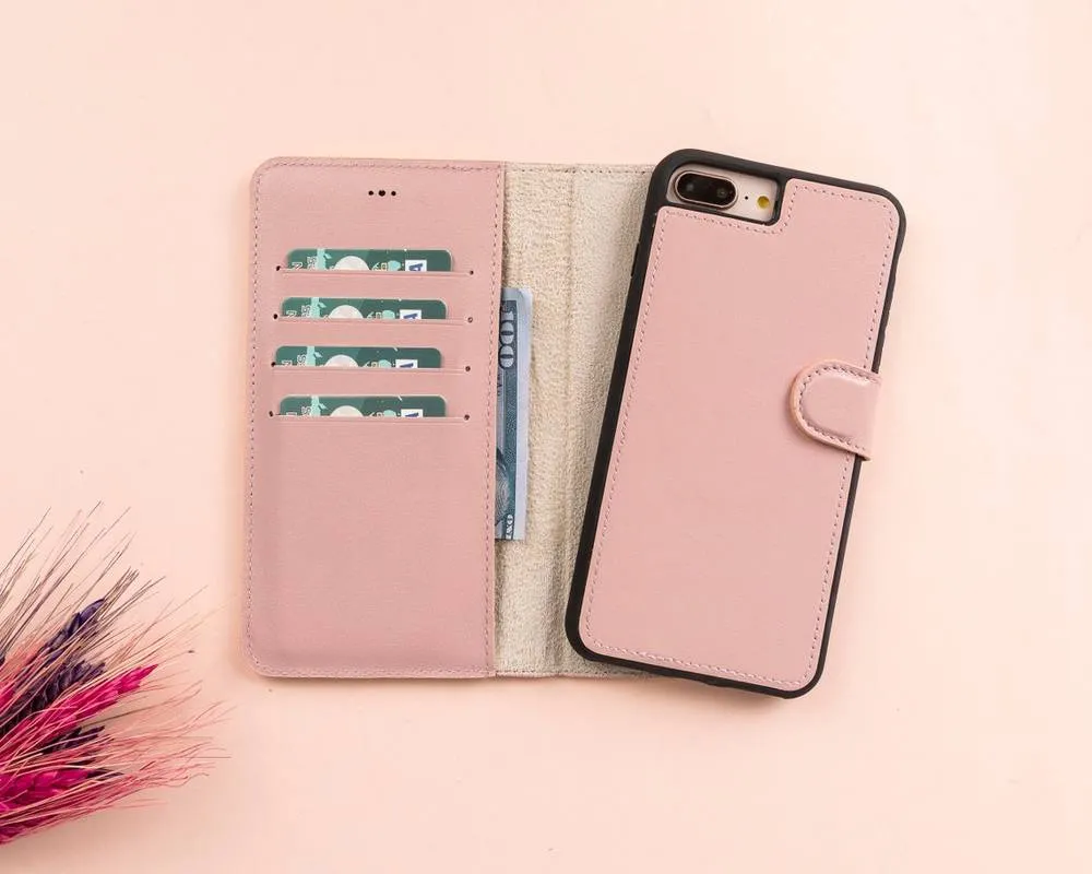 Leather Magnetic Detachable Wallet Case for iPhone 7 Plus /8 Plus