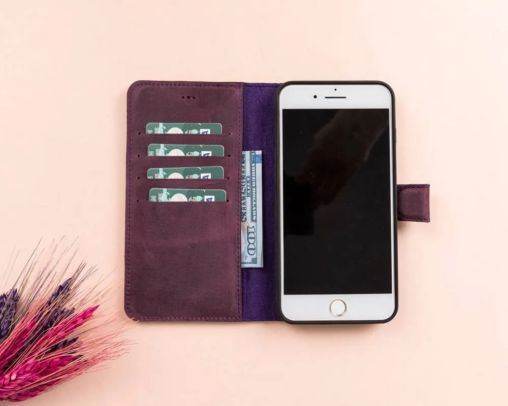 Leather Magnetic Detachable Wallet Case for iPhone 7 Plus /8 Plus