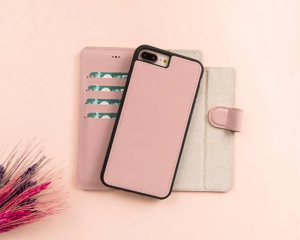 Leather Magnetic Detachable Wallet Case for iPhone 7 Plus /8 Plus