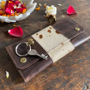 Leather Purse // Snow Leopard Brown