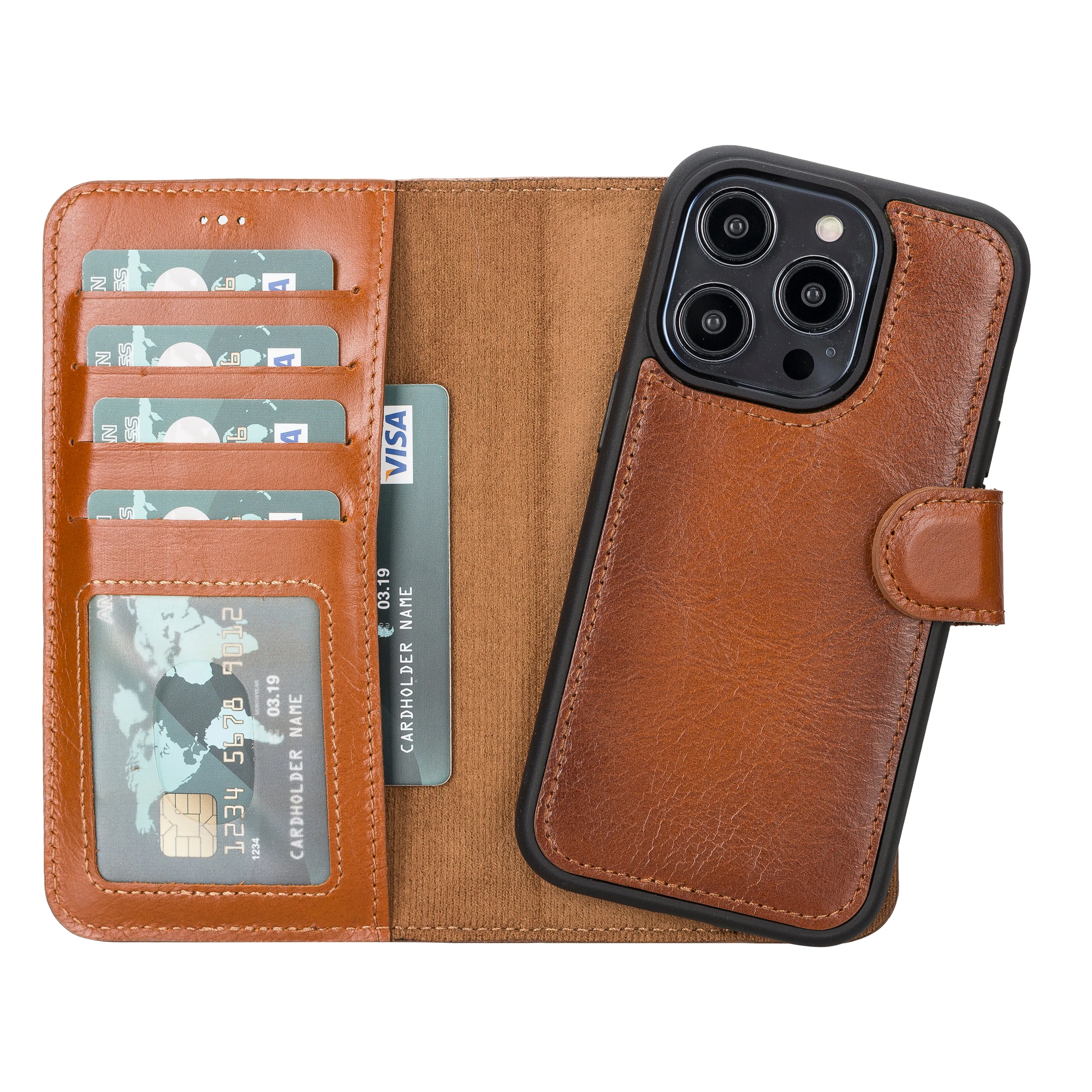 Leather Wallet Case for iPhone 14 Pro