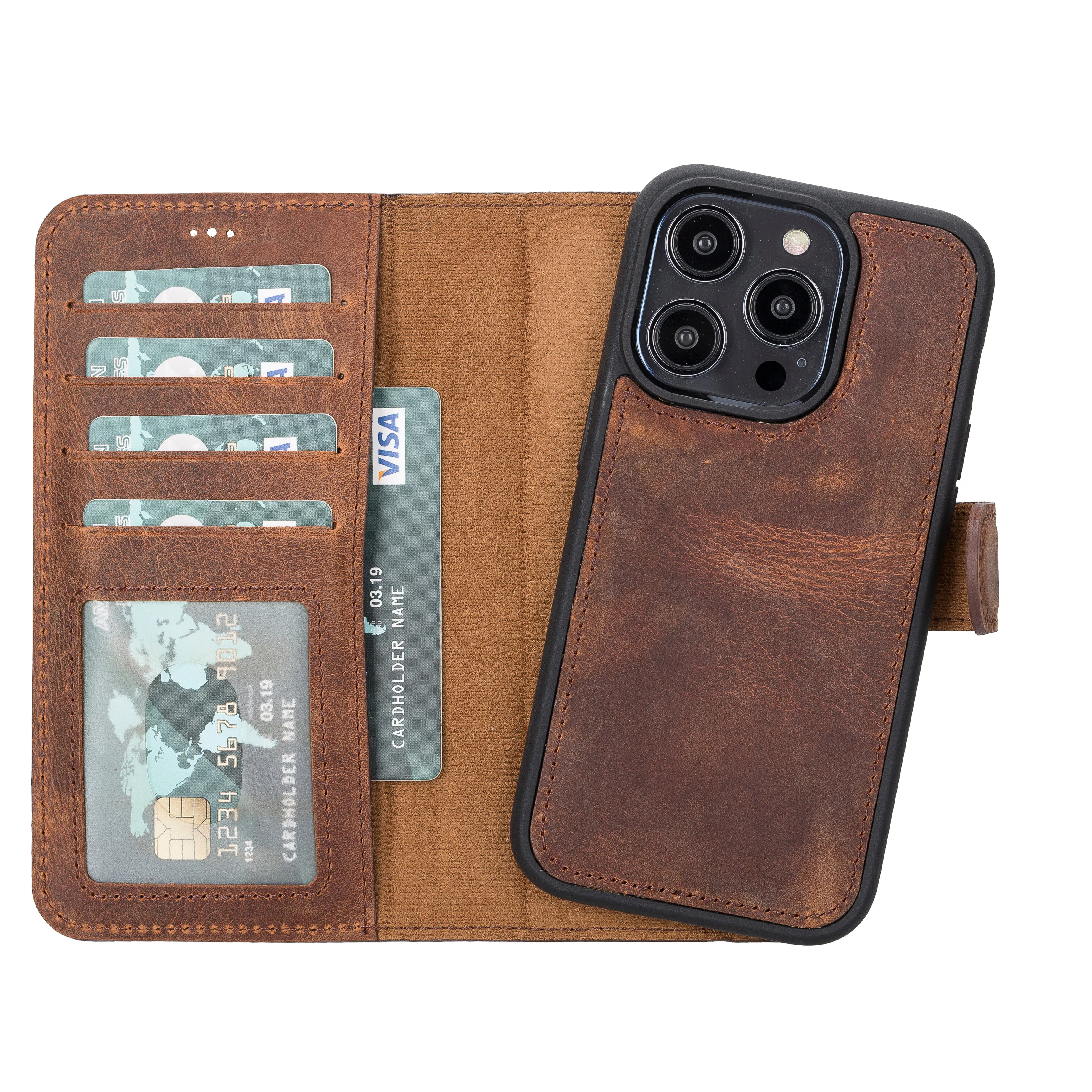 Leather Wallet Case for iPhone 14 Pro