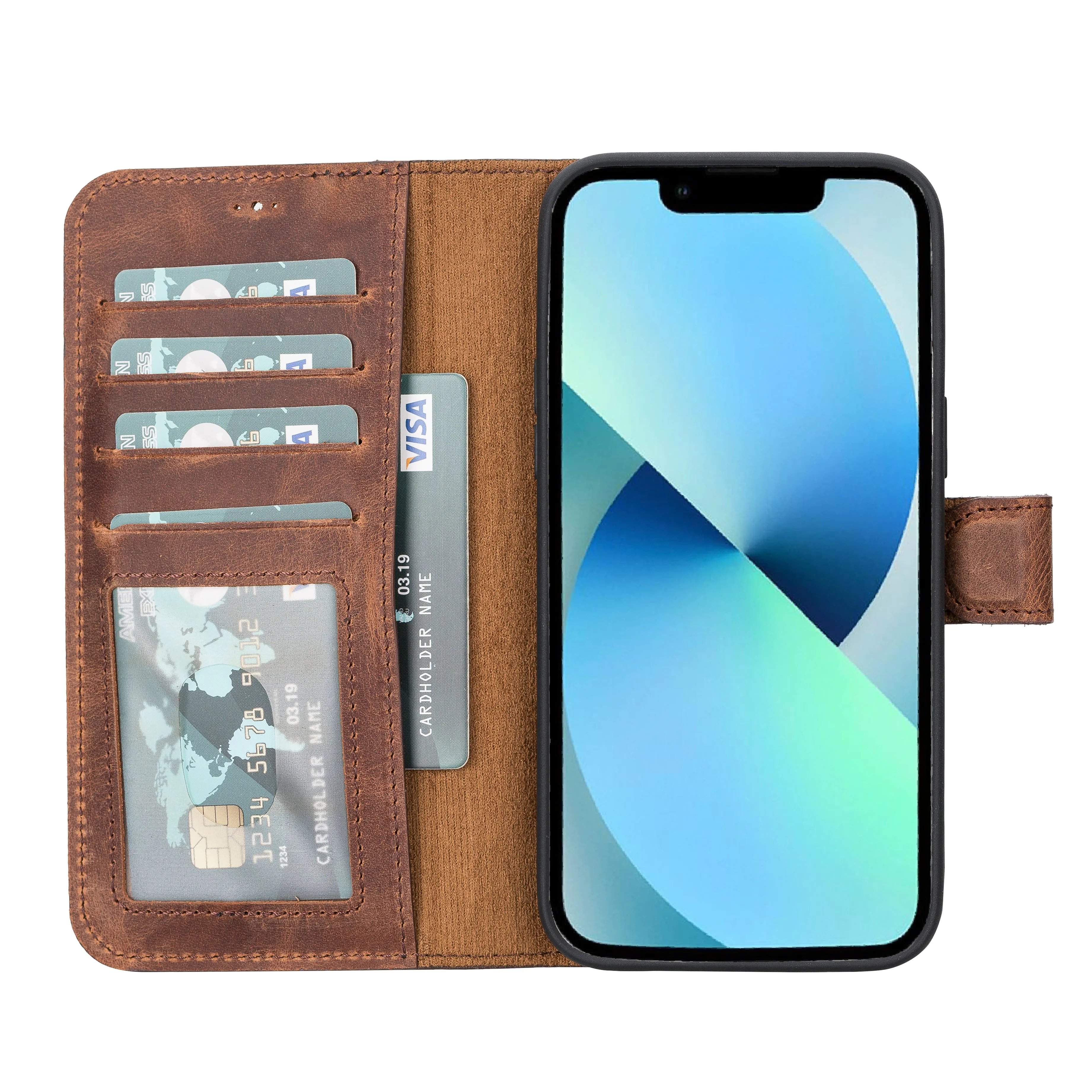 Leather Wallet Case for iPhone 15 Pro Max
