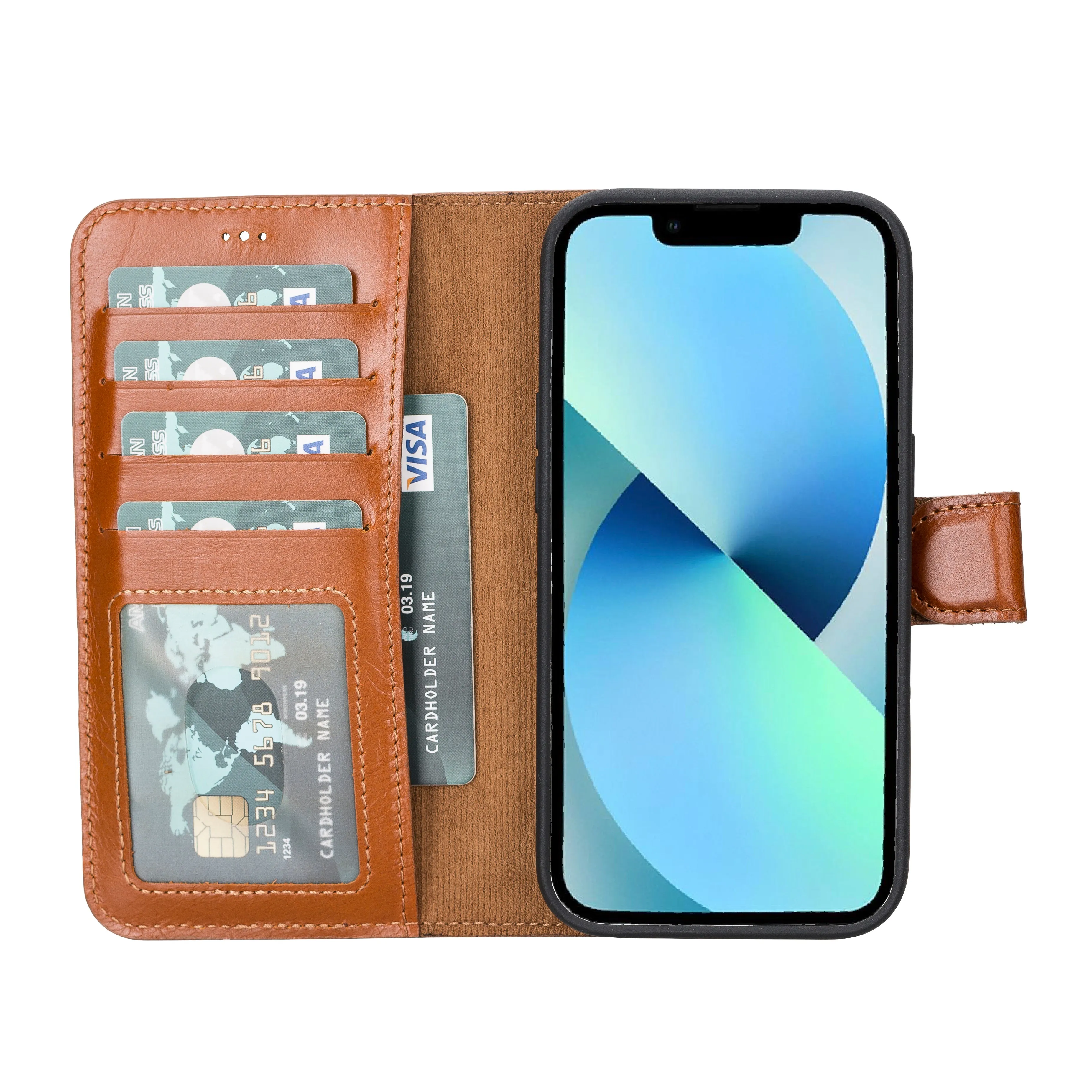 Leather Wallet Case for iPhone 15 Pro