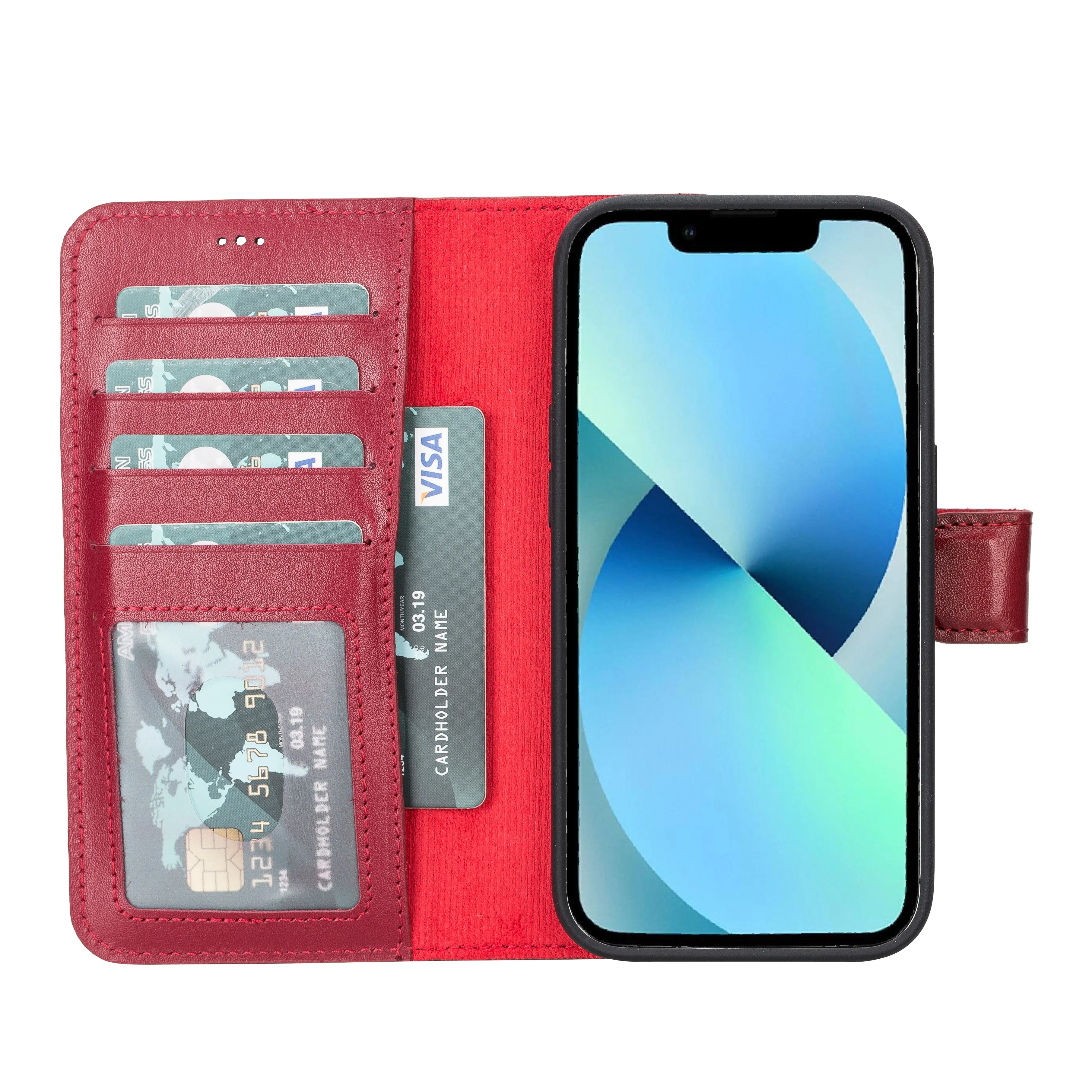 Leather Wallet Case for iPhone 15 Pro