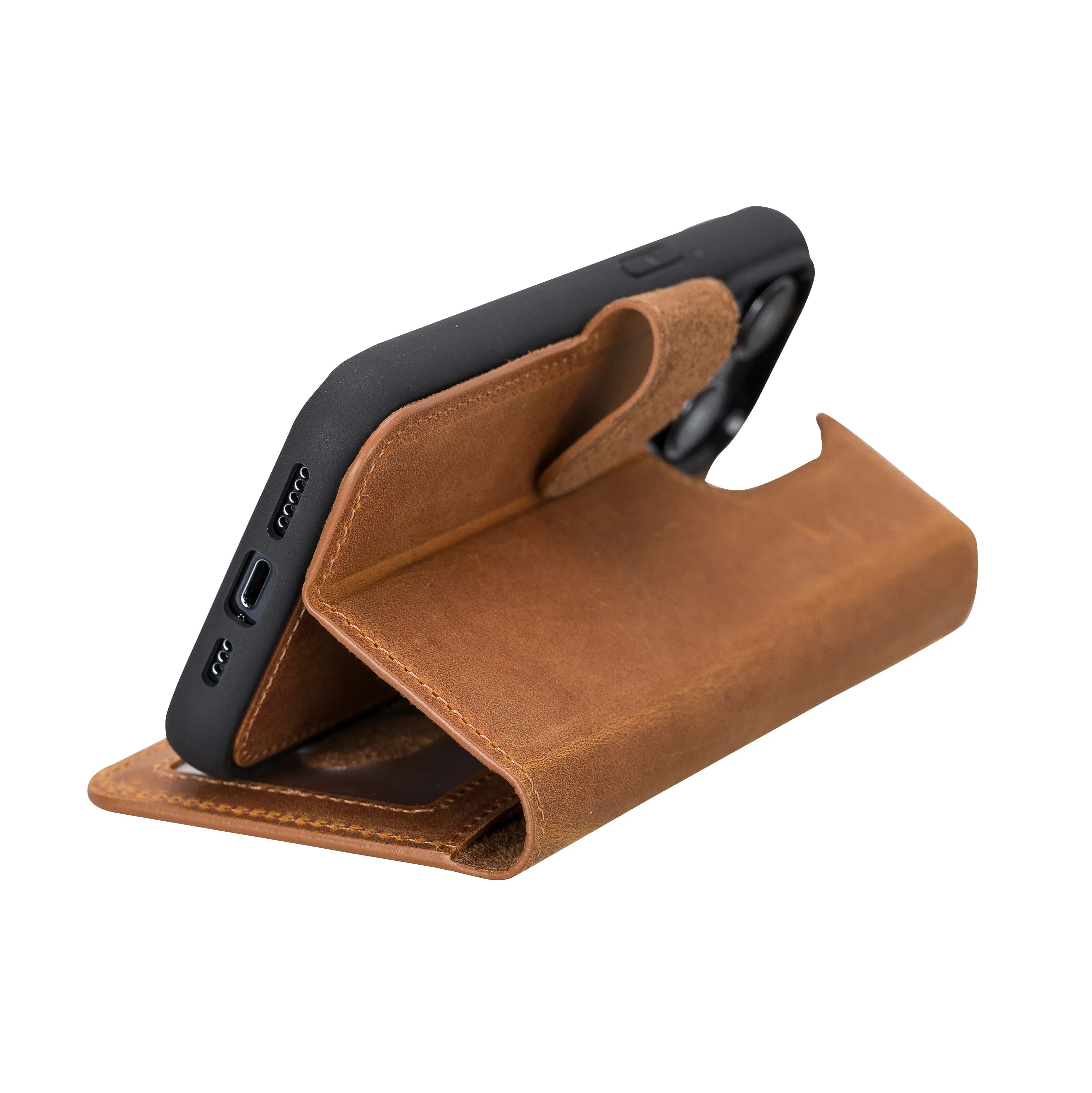 Leather Wallet Case for iPhone 15 Pro