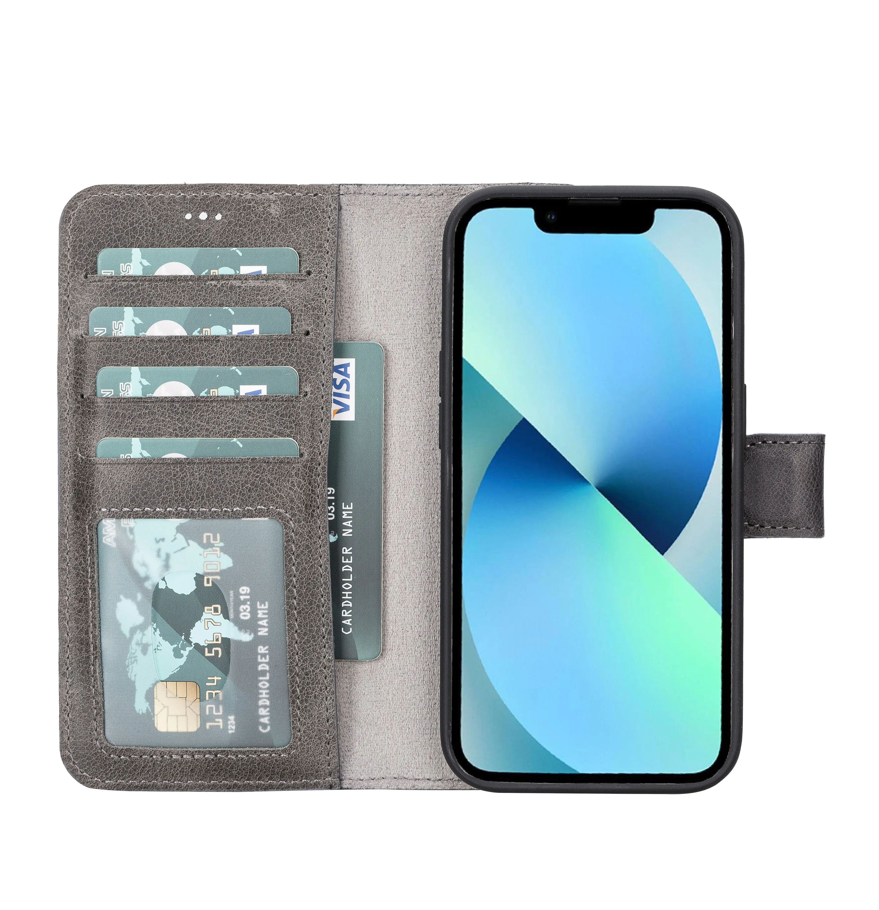Leather Wallet Case for iPhone 15 Pro