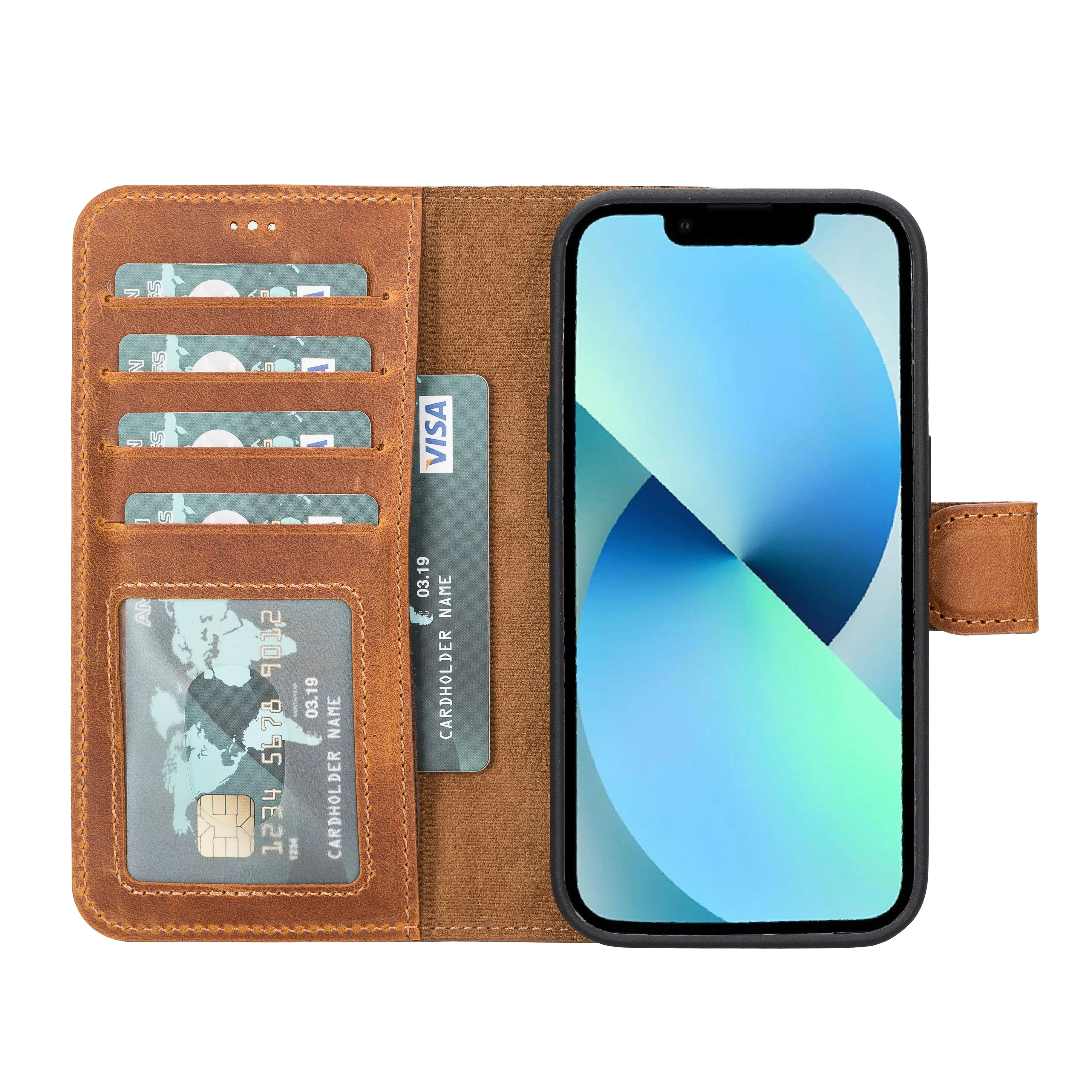 Leather Wallet Case for iPhone 15 Pro