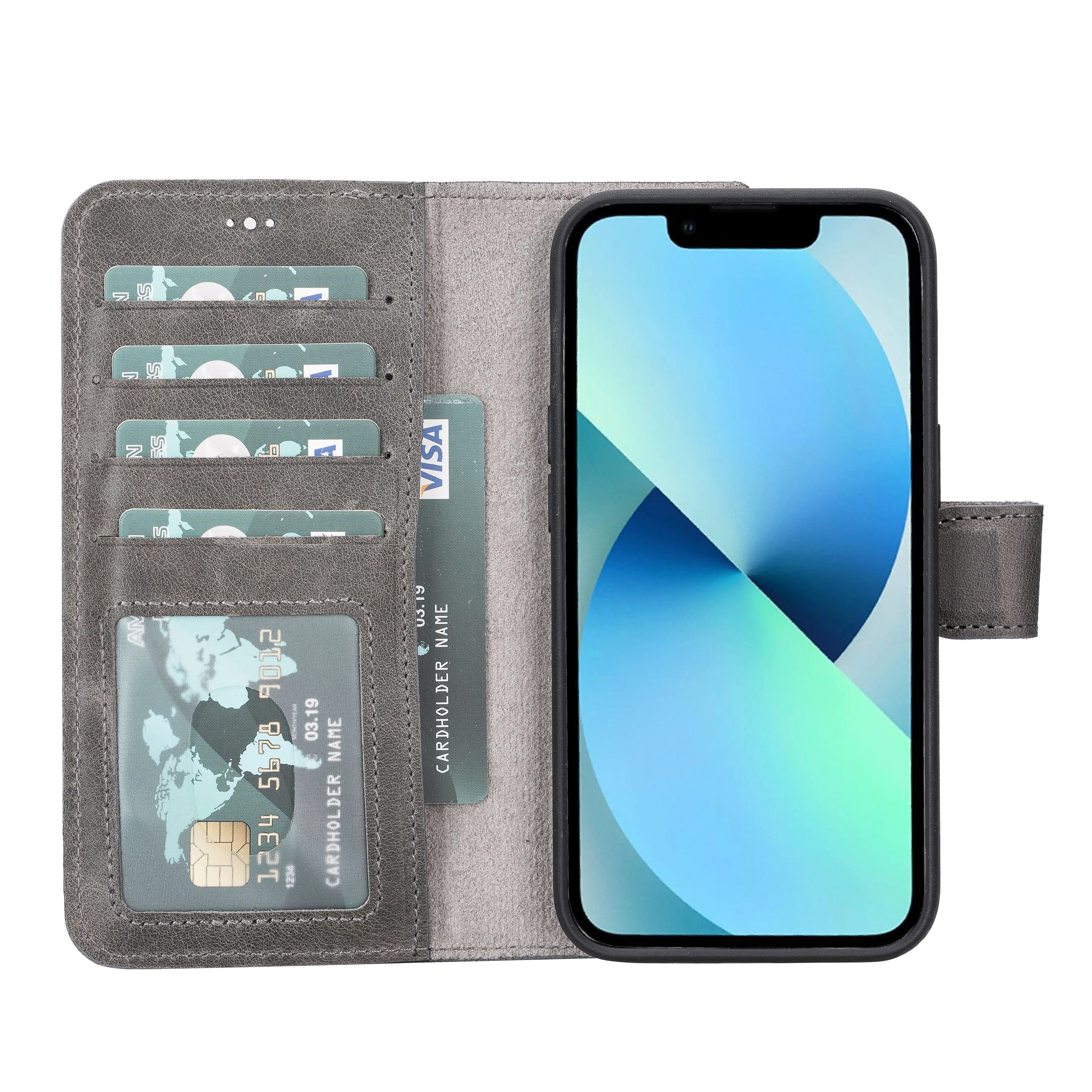 Leather Wallet Case for iPhone 15