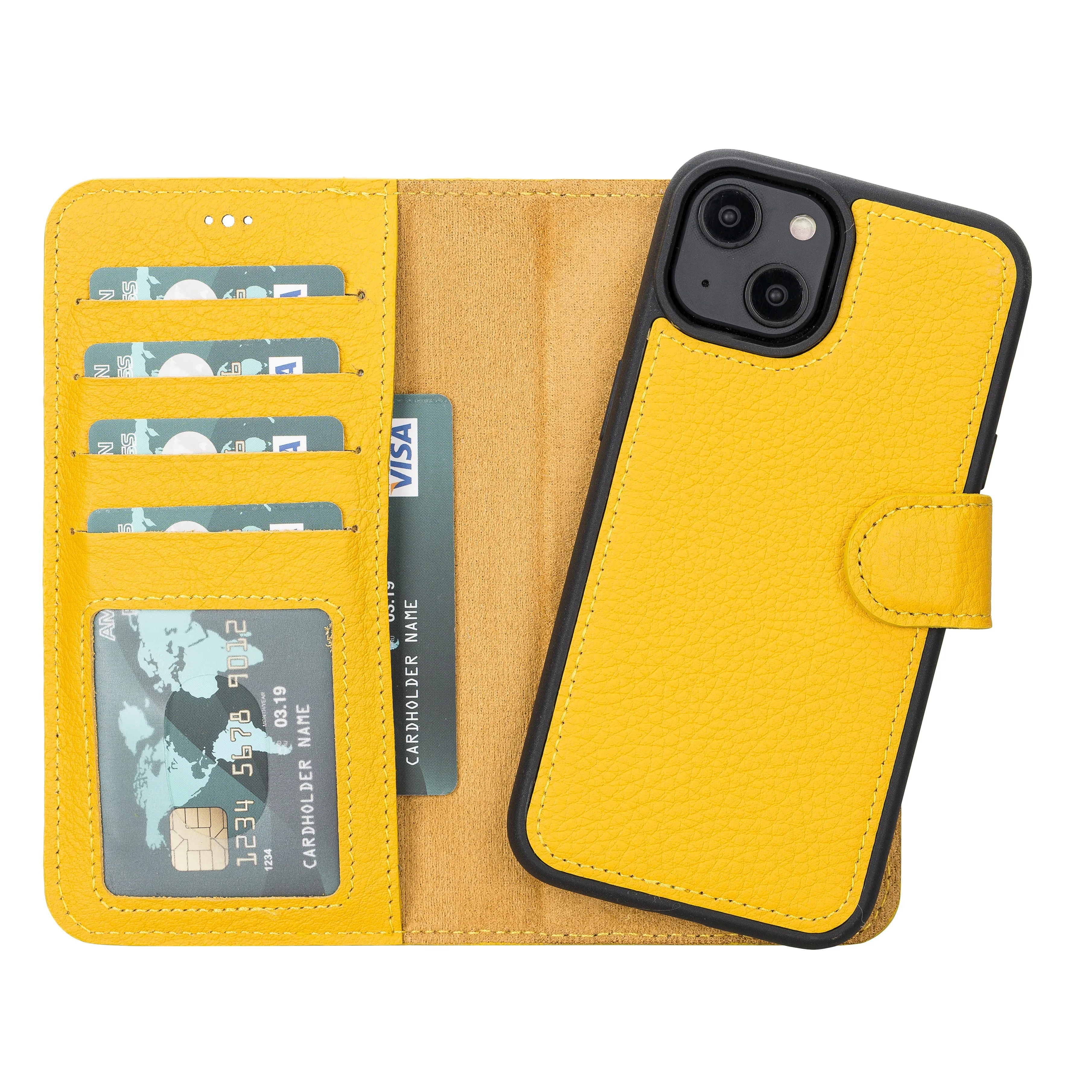 Leather Wallet Case for iPhone 15