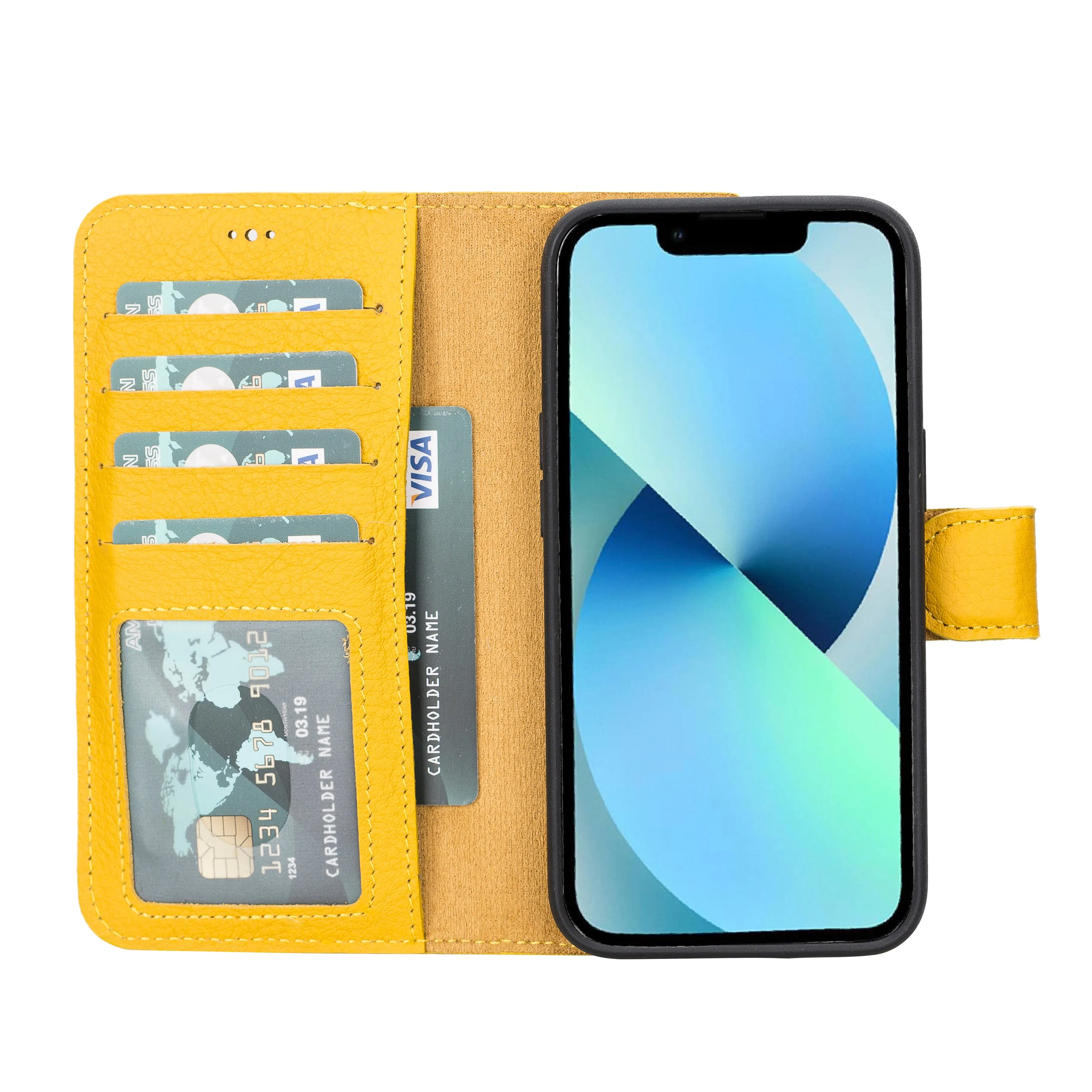 Leather Wallet Case for iPhone 15