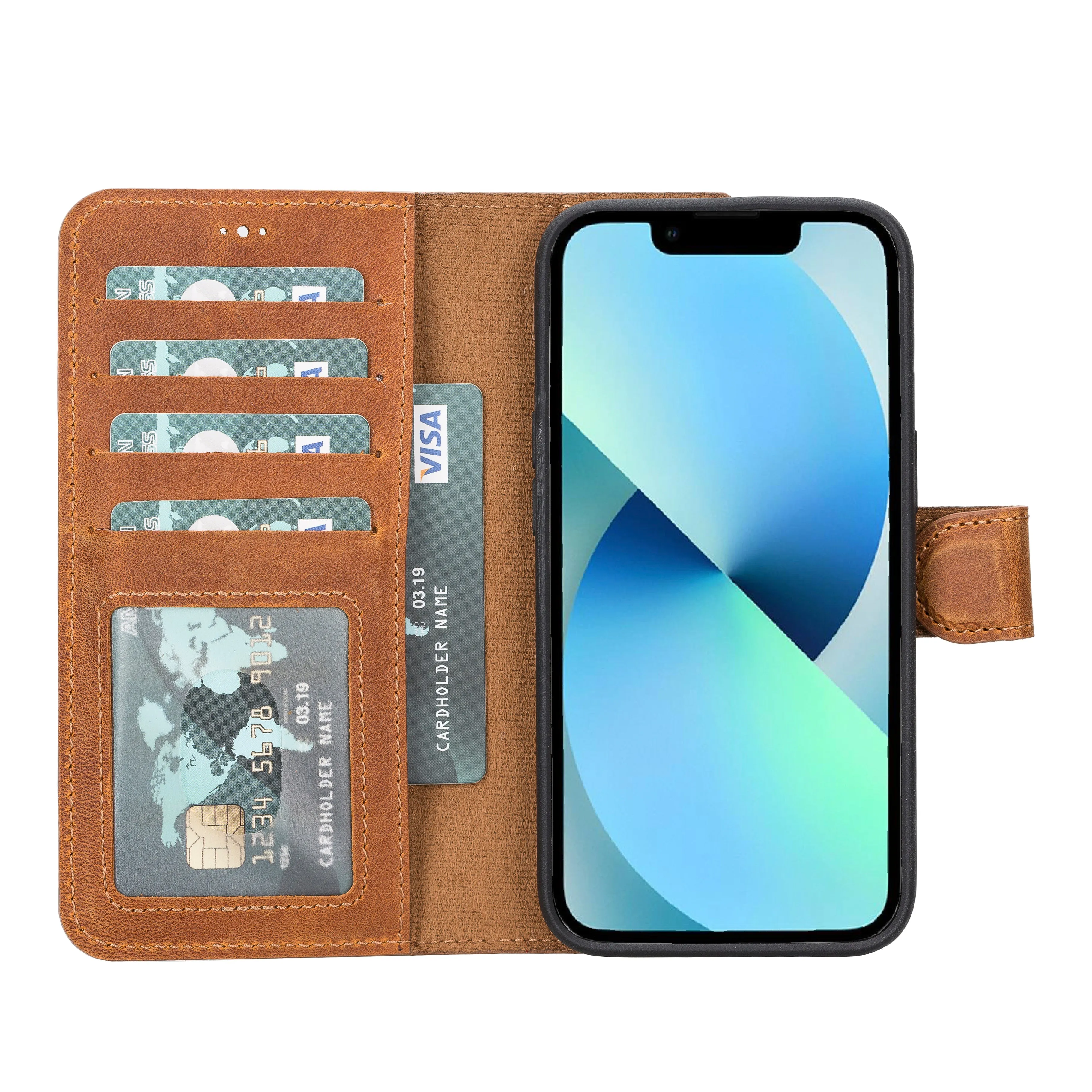 Leather Wallet Case for iPhone 15