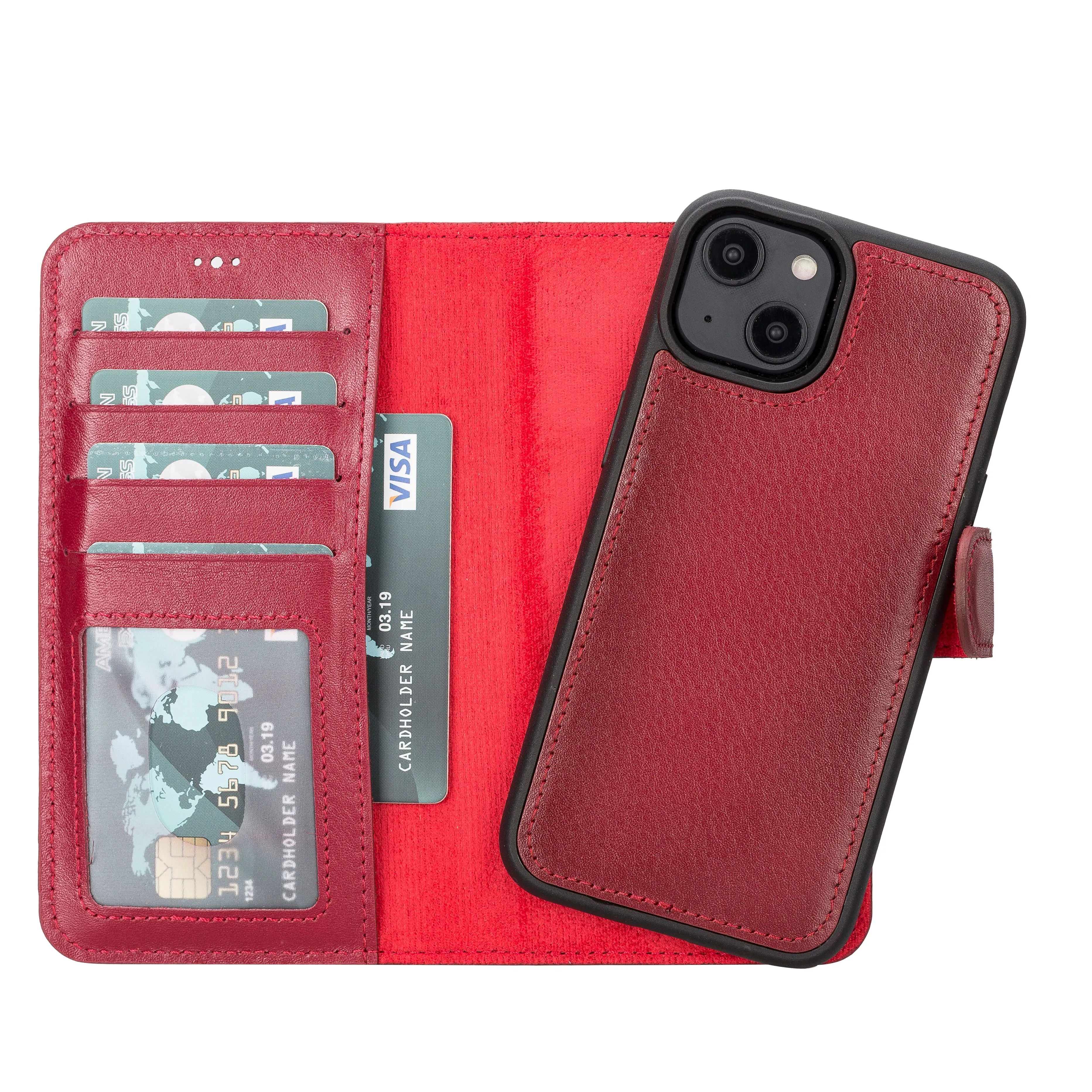 Leather Wallet Case for iPhone 15
