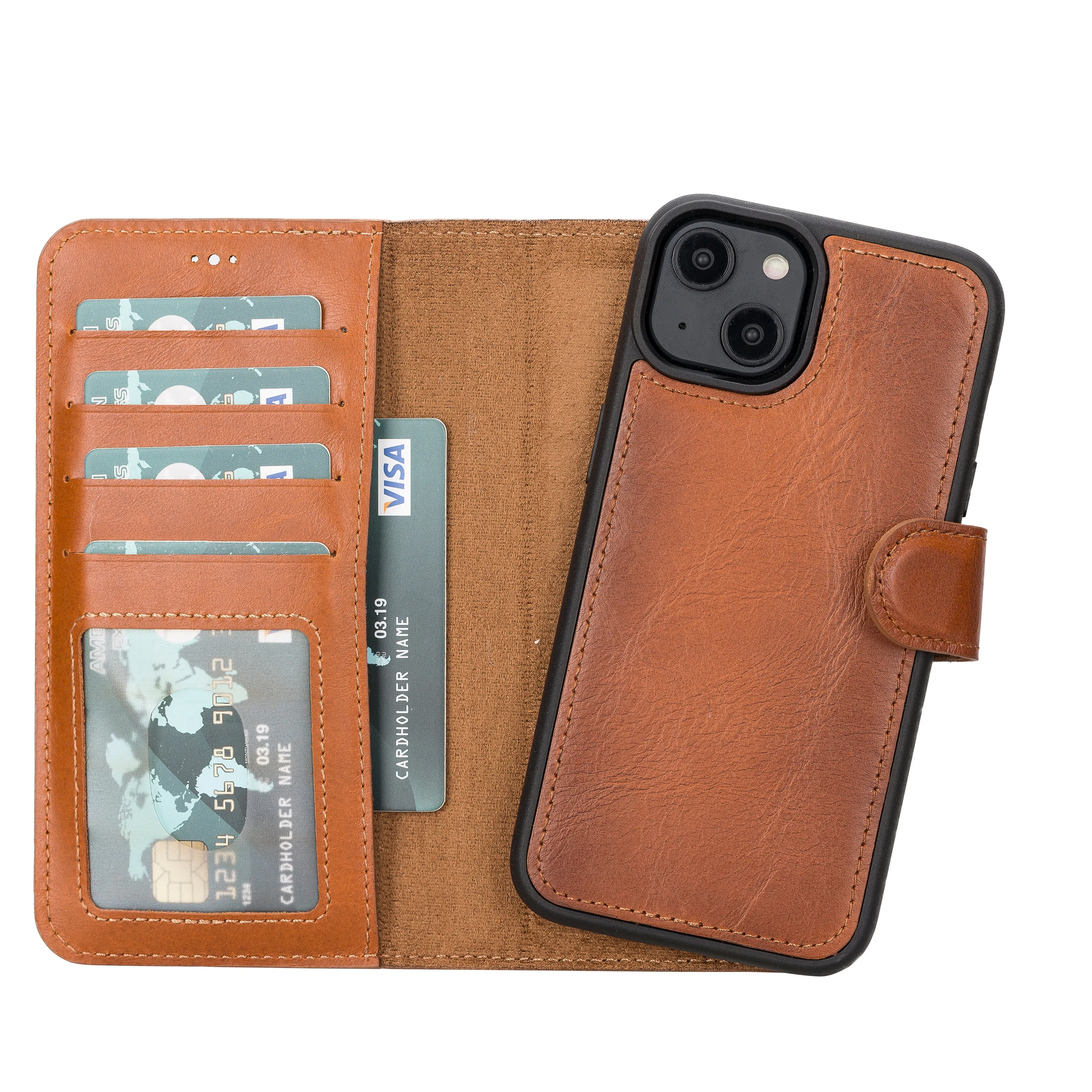 Leather Wallet Case for iPhone 15