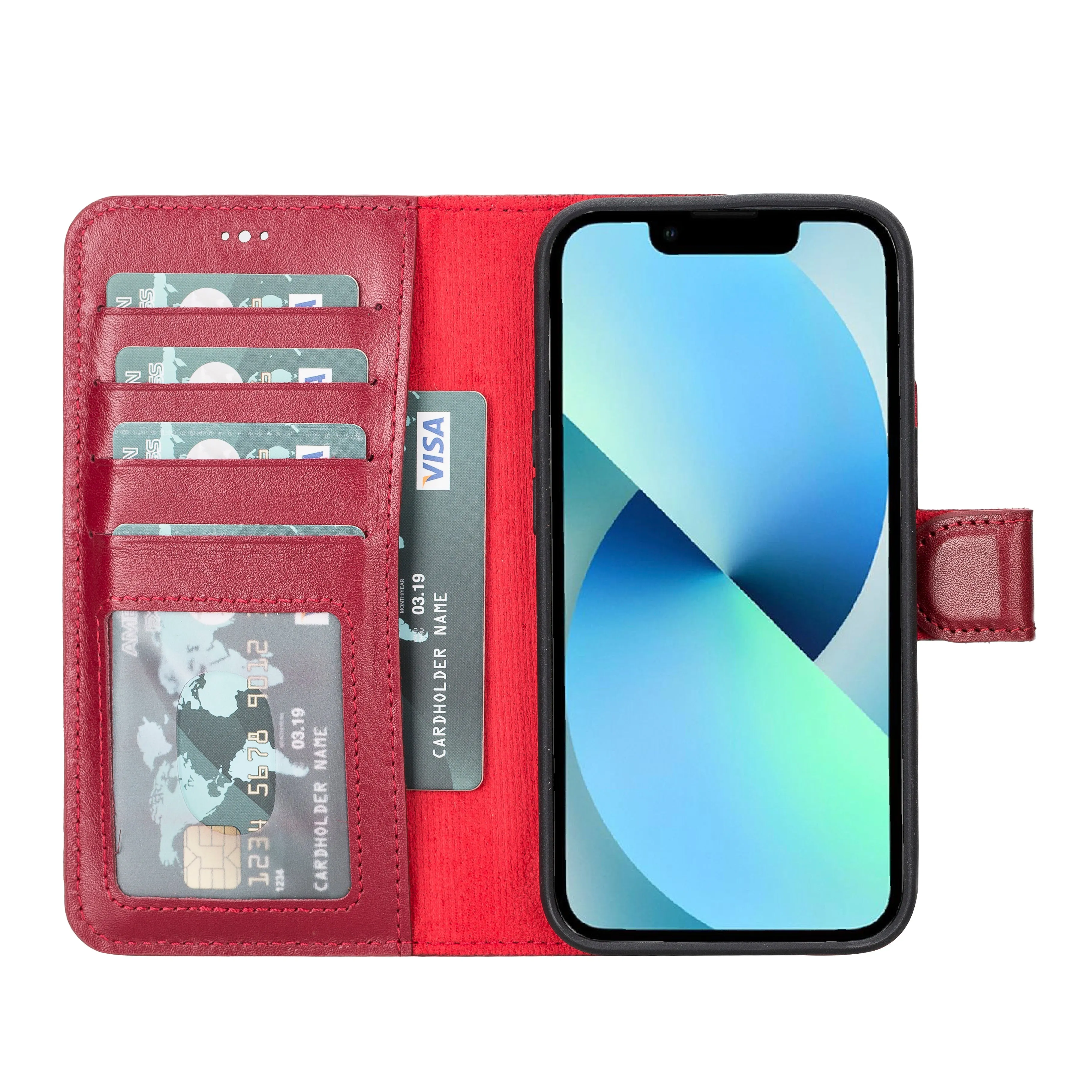 Leather Wallet Case for iPhone 15