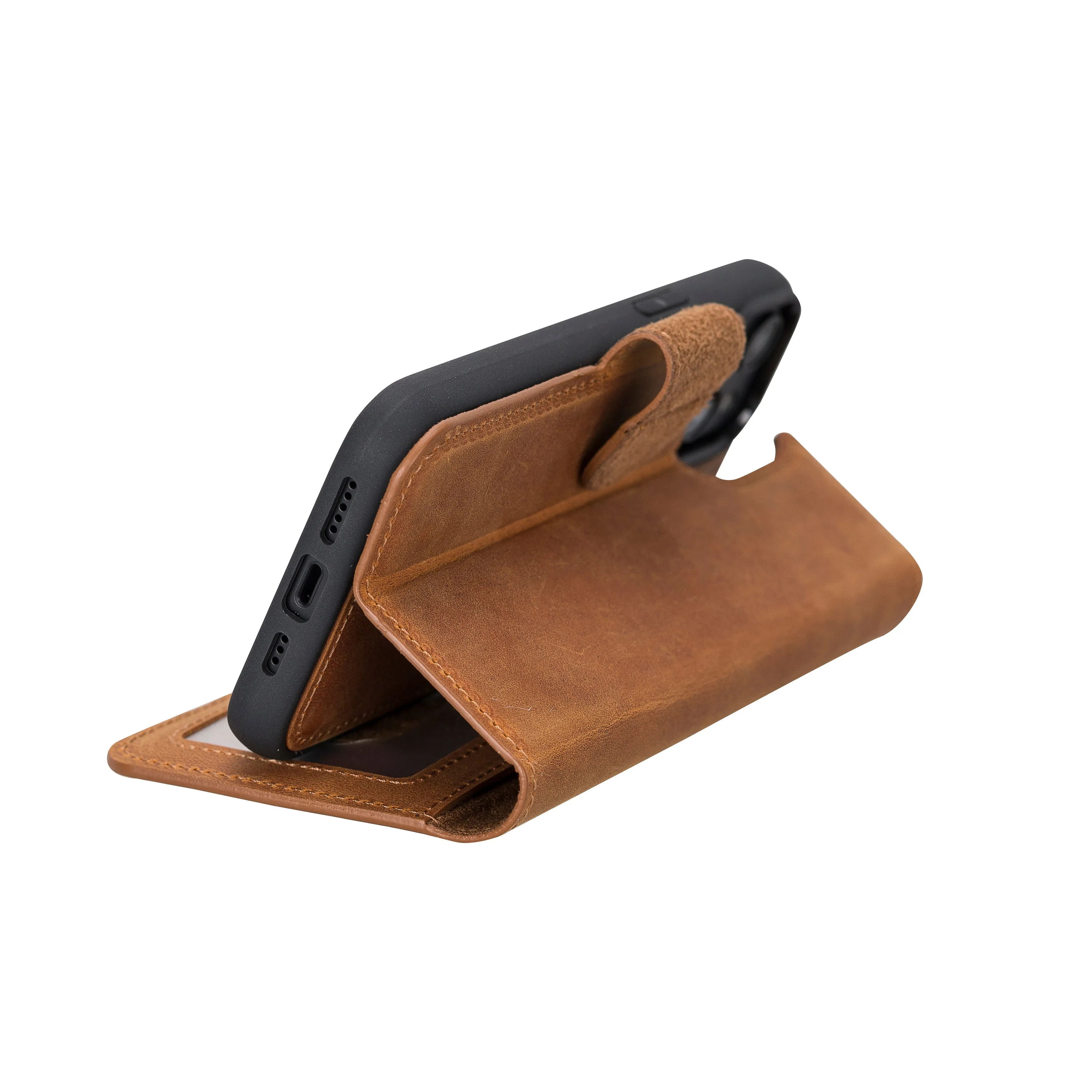 Leather Wallet Case for iPhone 15