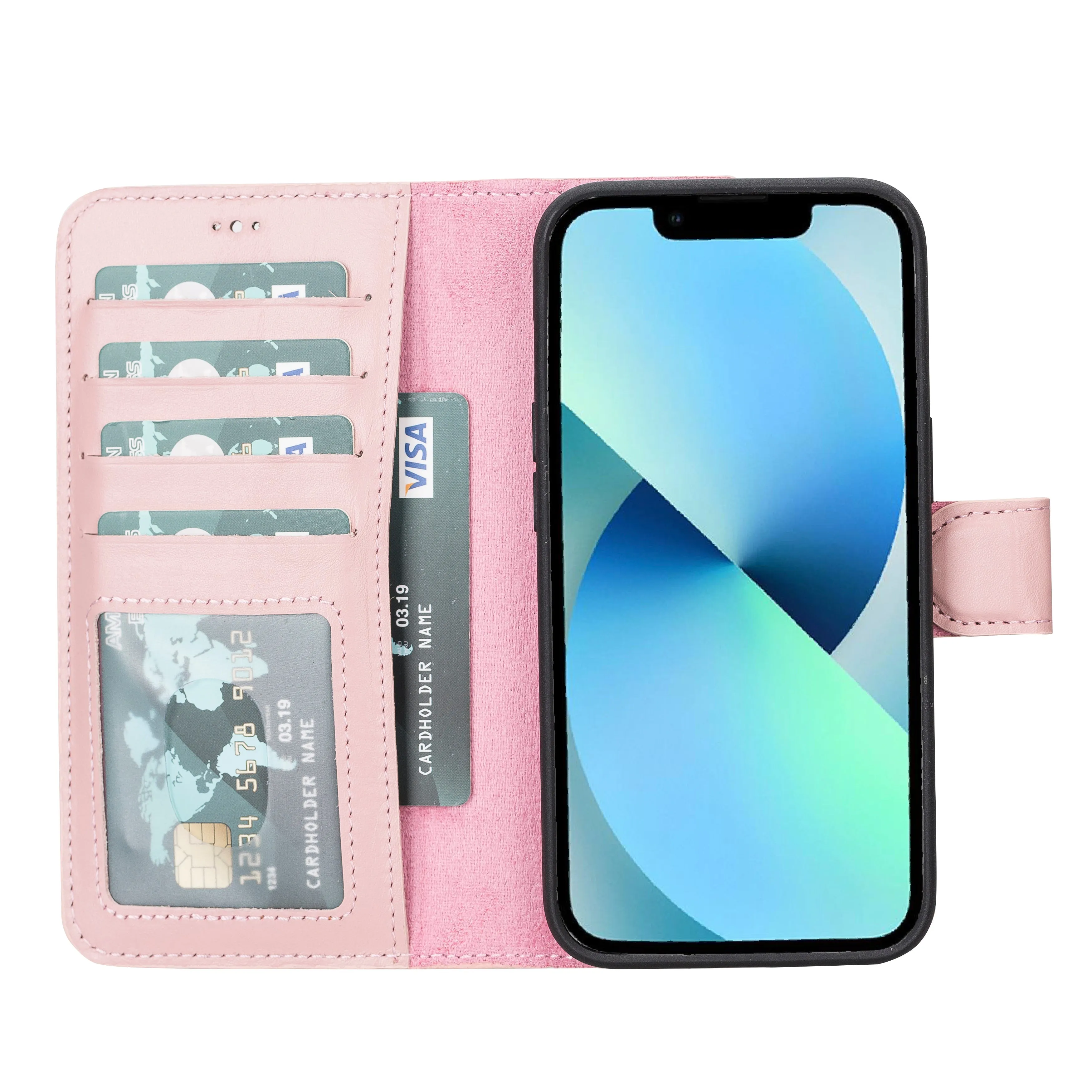 Leather Wallet Case for iPhone 15
