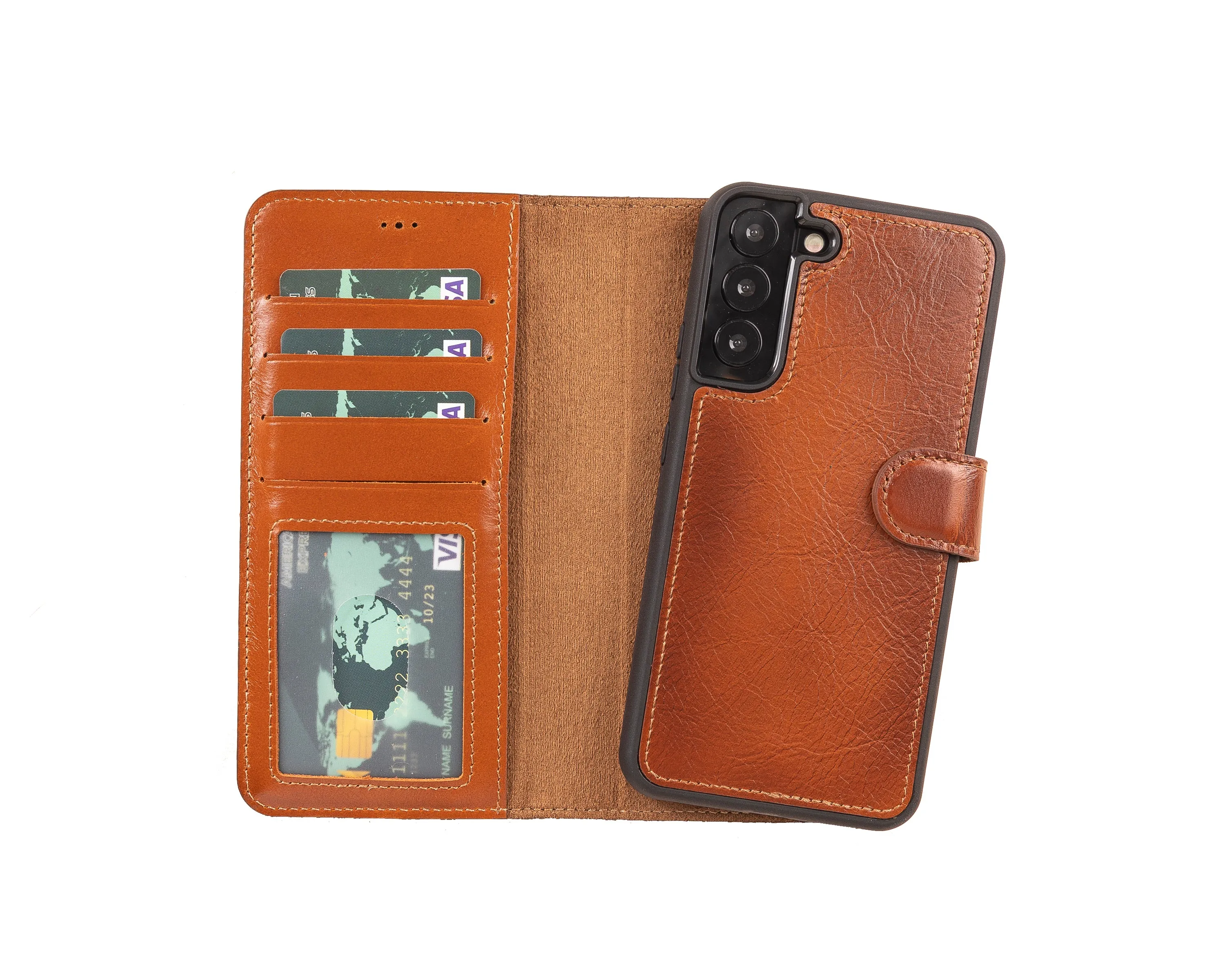 Leather Wallet Case for Samsung Galaxy S22