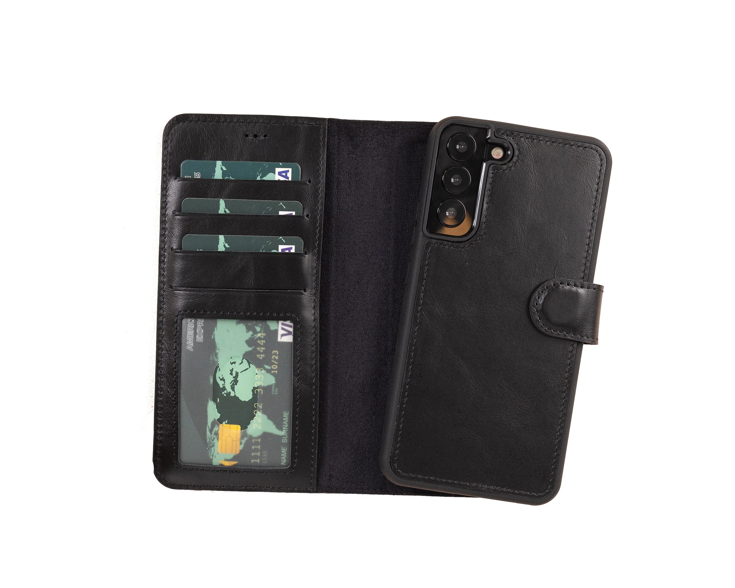 Leather Wallet Case for Samsung Galaxy S22