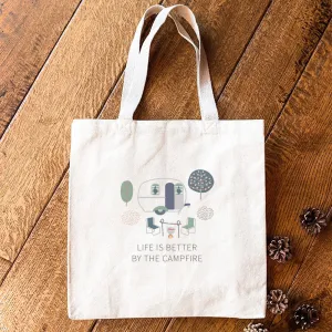 Life is Better Campfire - Canvas Tote Bag