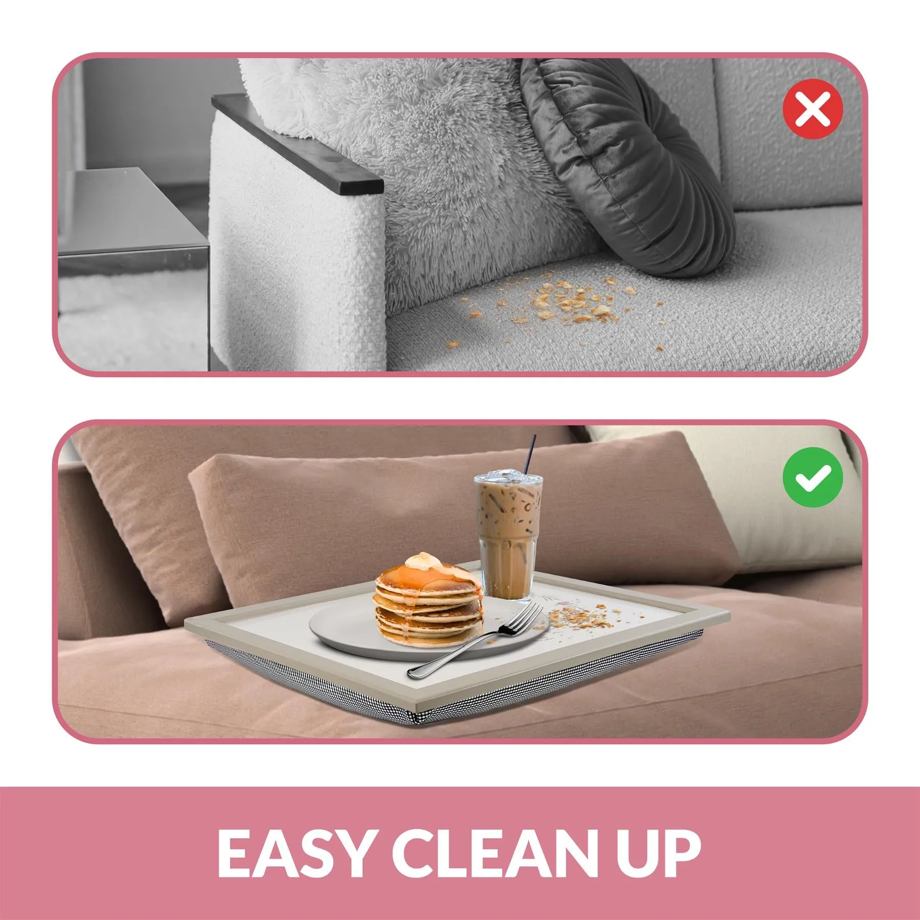 Live a Beautiful Life Lap Tray With Bean Bag Cushion